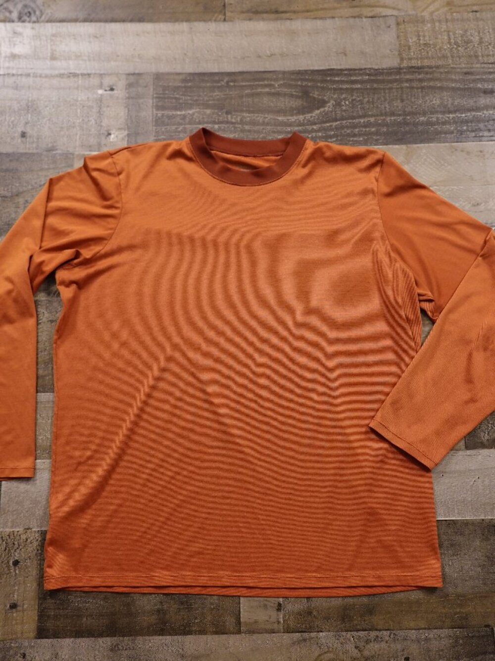 Patagonia Capilene Base Layer Shirt Men's Large Orange Long Sleeve Made USA FAIR